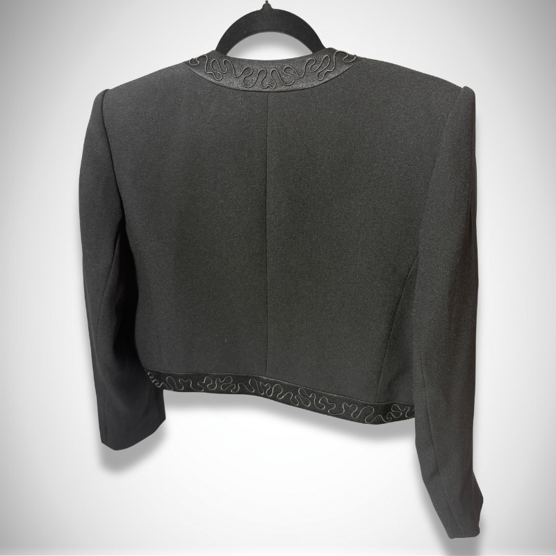 Givenchy Vintage Hi-Formal Black Cropped Soutache Jacket thumbnail