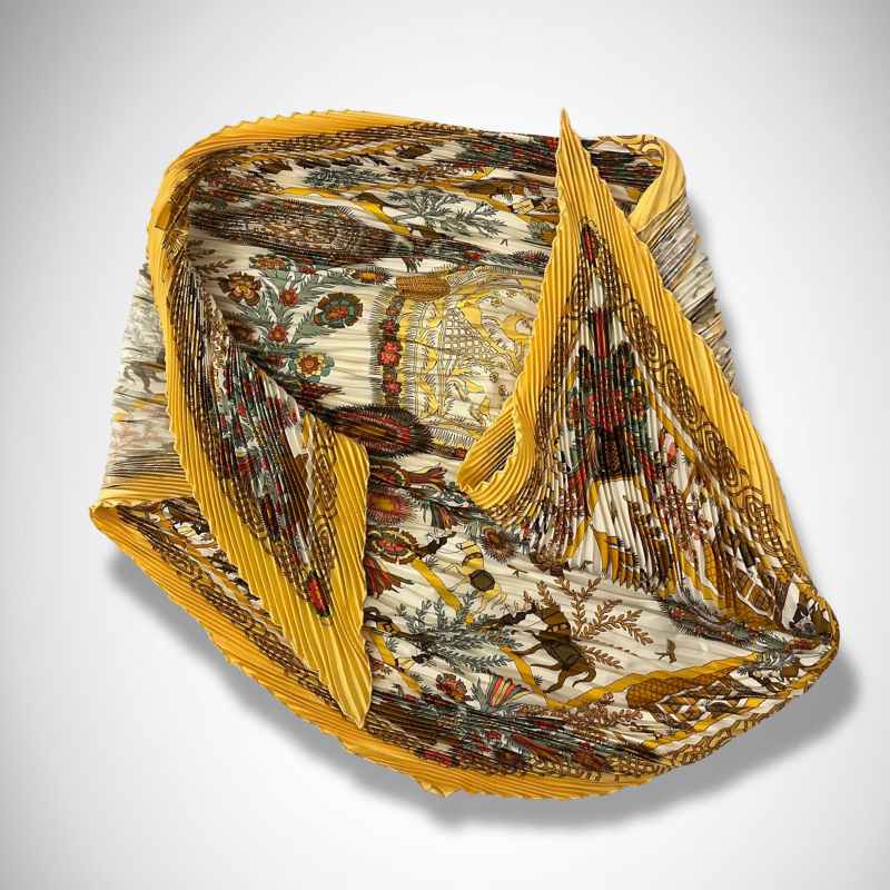 Hermès Carré 90 "Découpages" by Anne Rosat Silk Scarf alternate view