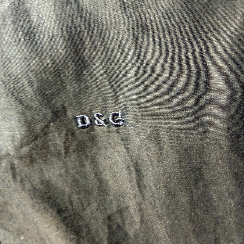 D&G Dolce & Gabbana Vintage Slim-Fit Ruched Placket Dress Shirt in Dark Grey thumbnail