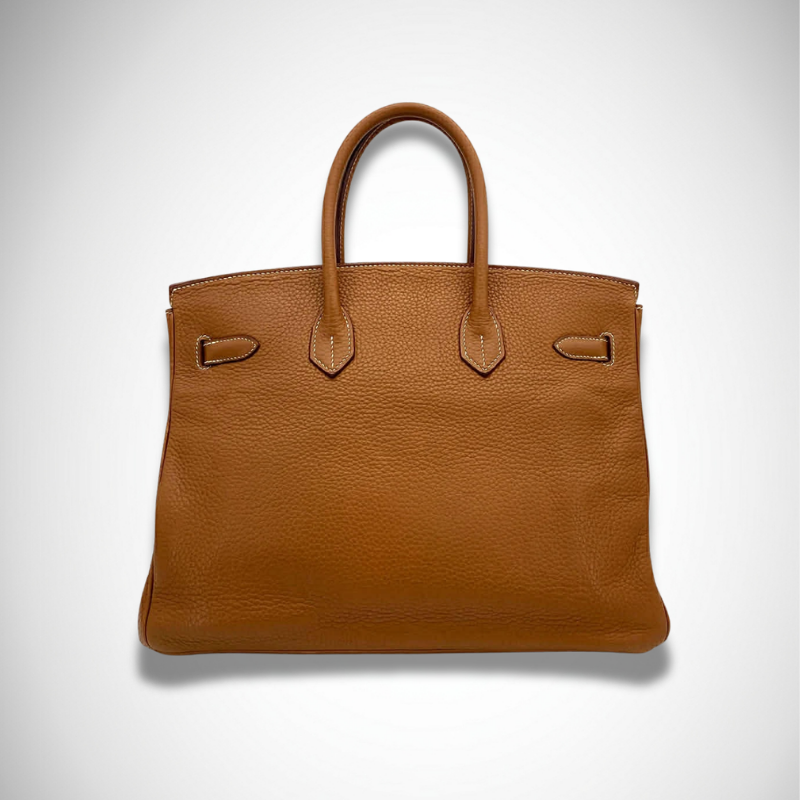 Hermès Birkin 35 Retourne Gold Togo Calfskin Leather Palladium-Plated Hardware alternate view