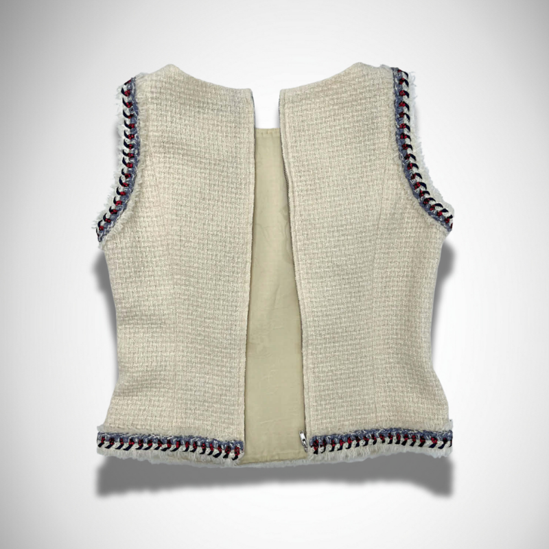 Chanel Ivory Tweed Vest from Karl Lagerfeld’s 2013 Cruise Collection alternate view