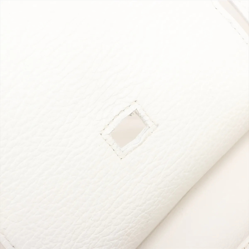 Hermès Jypsière 28 White Taurillon Clemence Leather Palladium Hardware thumbnail