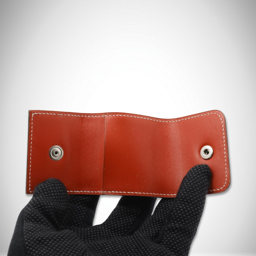 Hermès Rare Alasif (Arajif) Mini Post-it Case in Vermillion Red thumbnail