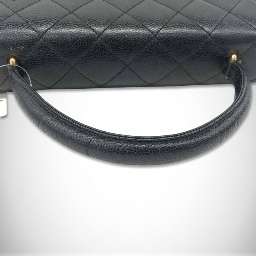 Chanel Vintage Caviar Kelly Top Handle Flap Bag thumbnail