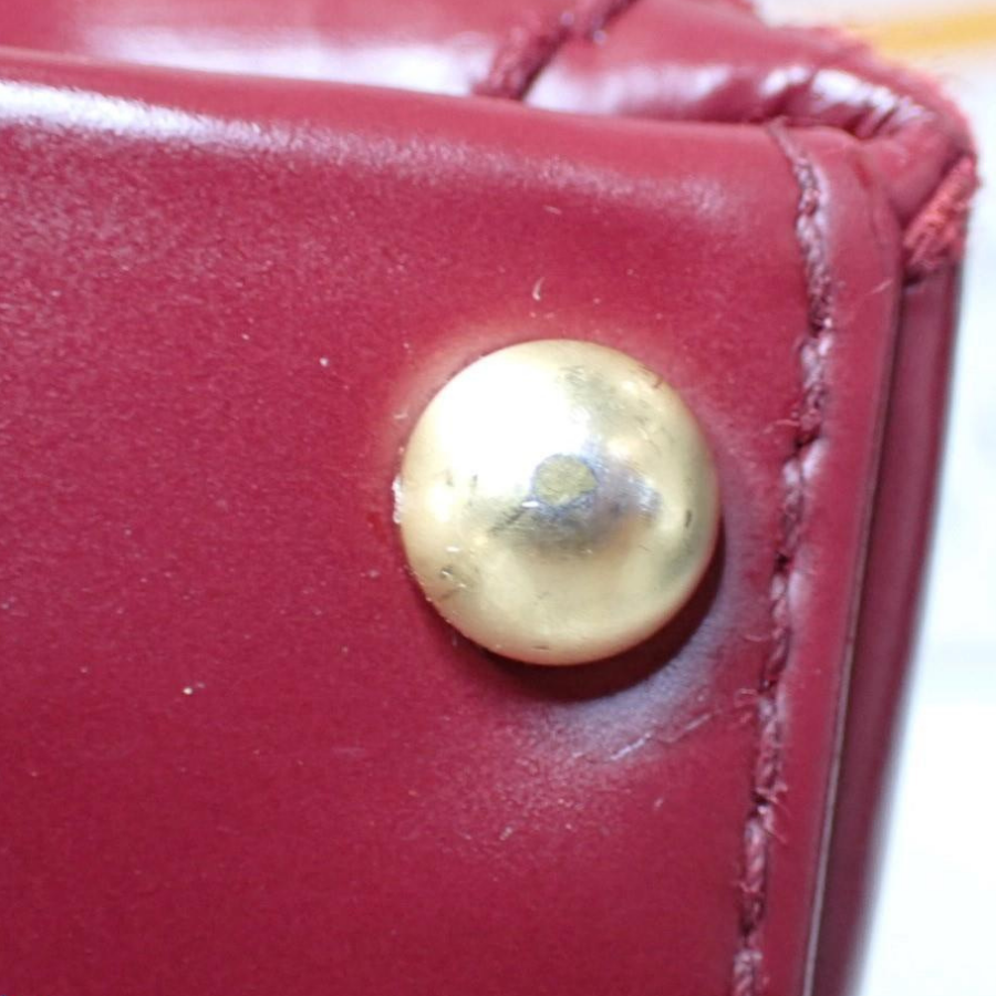 Chanel Vintage Wild Stitch Coco Mark Tote Bag in Red/Burgundy thumbnail