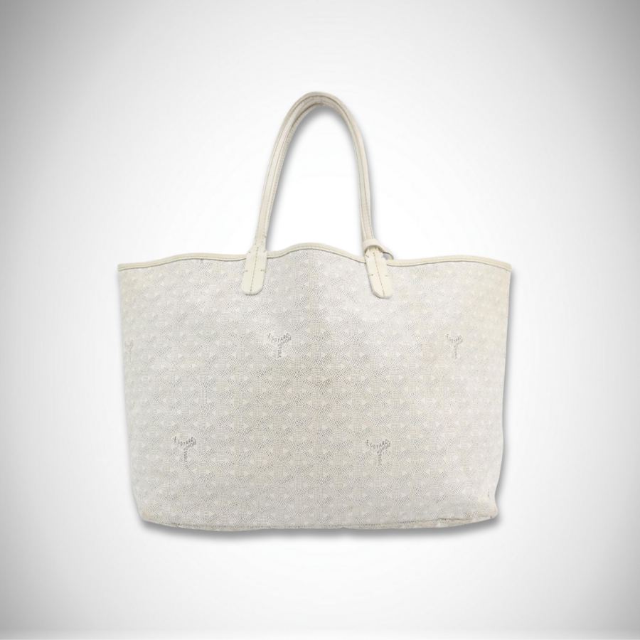 Goyard Rare Saint Louis PM Tote Bag White with Pouch alternate view