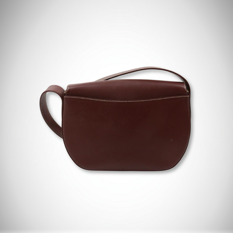 Cartier Vintage Must de Cartier Oval Flap Shoulder Bag in Burgundy alternate view
