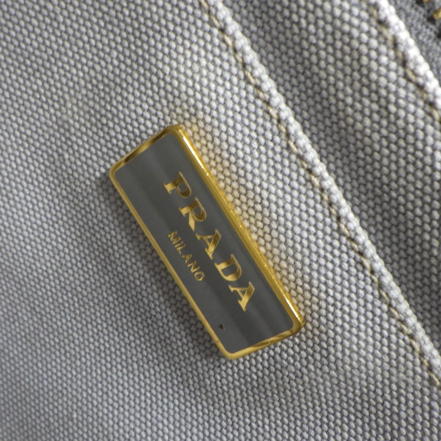 Prada Canapa Logo-Print Tote Bag Small thumbnail