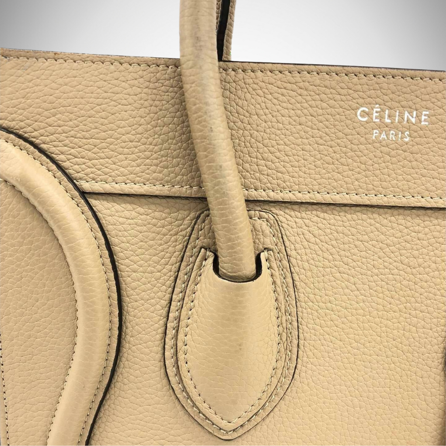 Celine Luggage Micro Shopper in Dune/Beige thumbnail