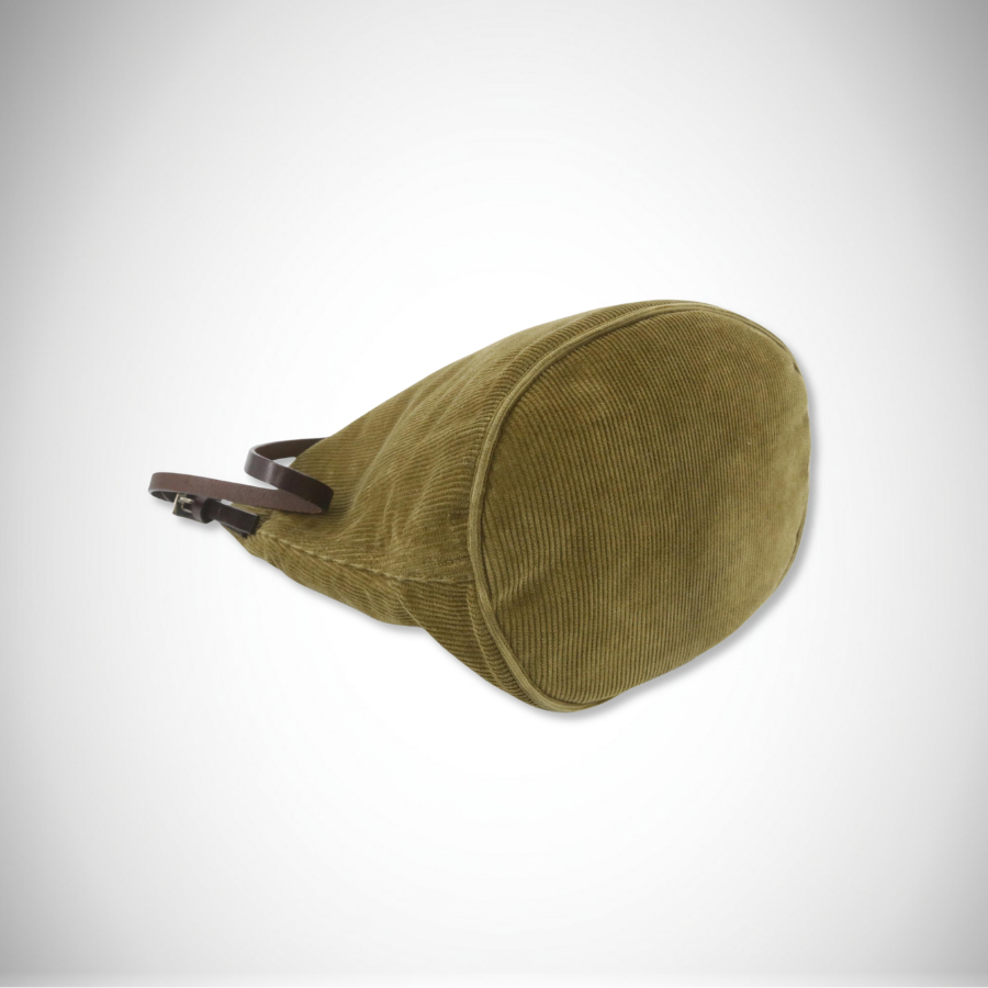 Fendi Vintage Archival Corduroy Olive Green Shoulder Bag thumbnail