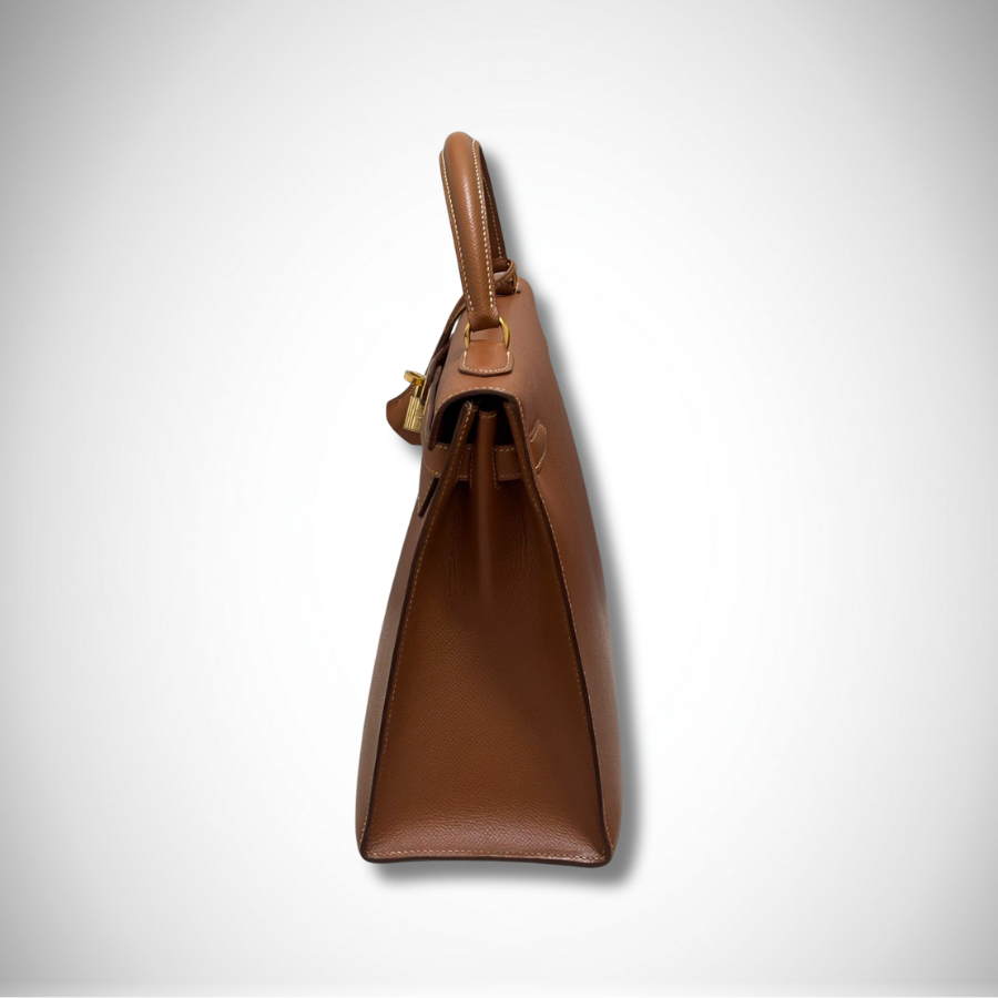 Hermès Vintage Kelly 32 in Gold Epsom Leather Gold Hardware ○Z Stamp No Strap thumbnail