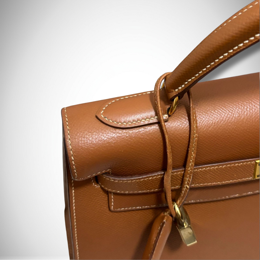 Hermès Vintage Kelly 32 in Gold Epsom Leather Gold Hardware ○Z Stamp No Strap thumbnail