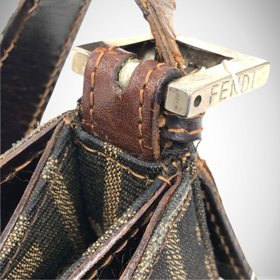 Fendi Vintage Zucca Canvas Baguette Shoulder Bag thumbnail