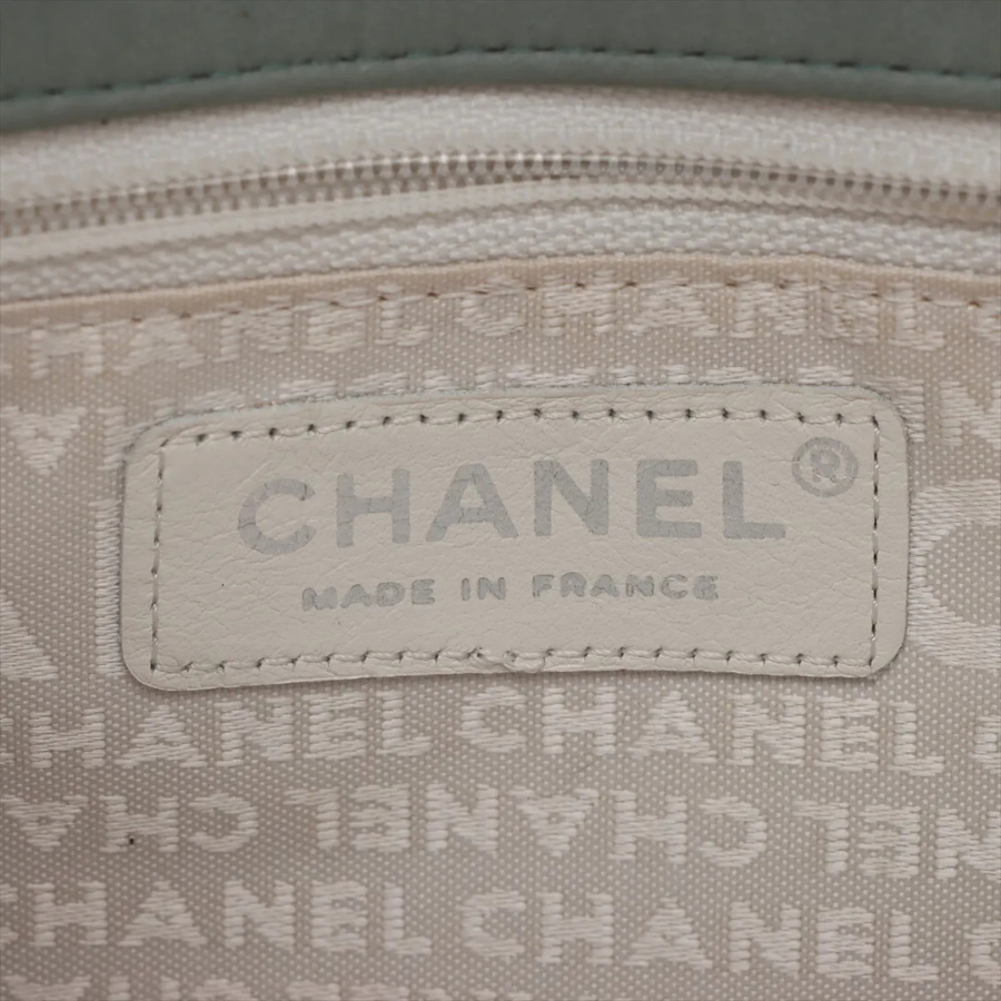 Chanel Lambskin Quilted Lady Graphic Flap Bag in Sage Green thumbnail