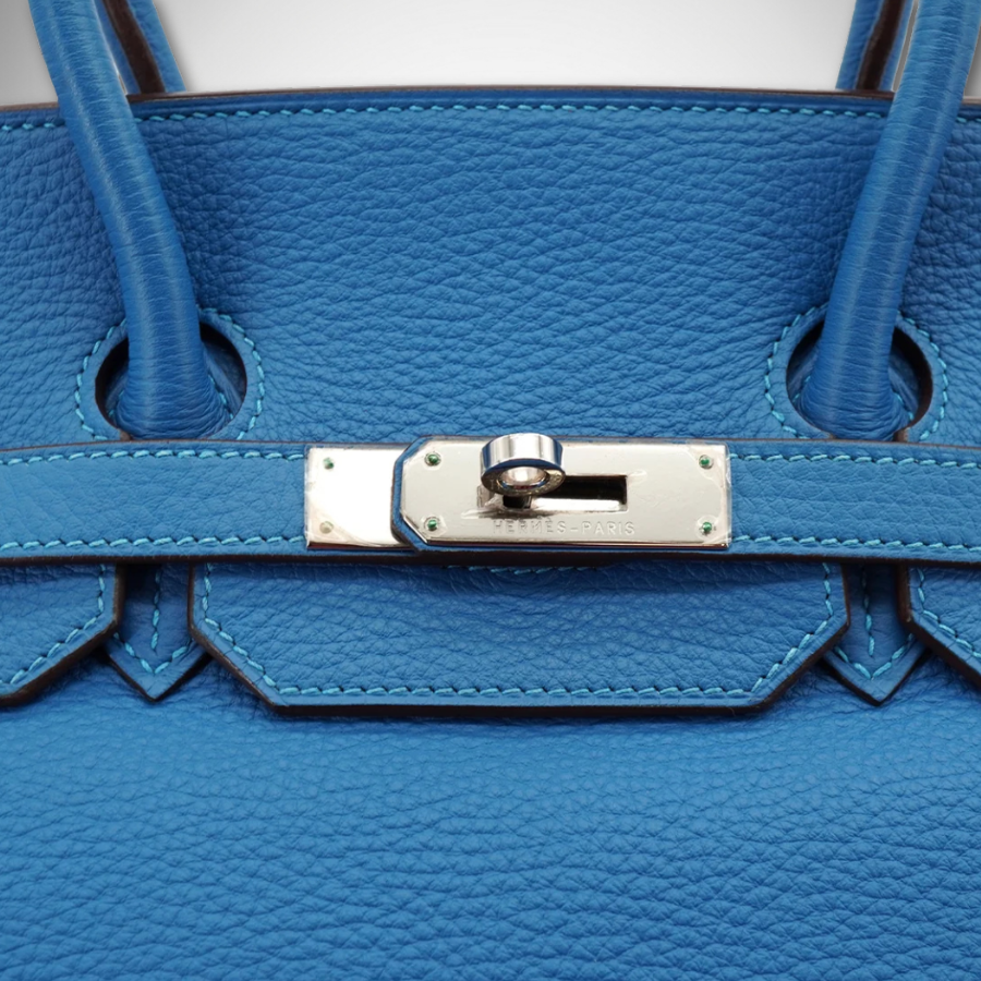 Hermès Birkin 35 Mykonos Taurillon Clemence Palladium Hardware ☐O Stamp (2011) thumbnail