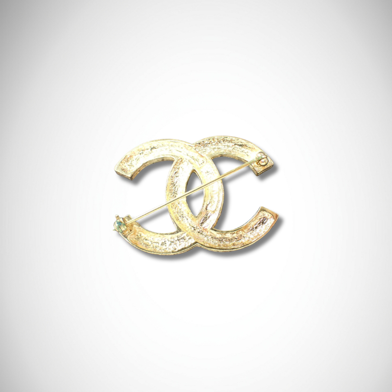 Chanel Archival Rhinestone Coco Brooch Gold alternate view