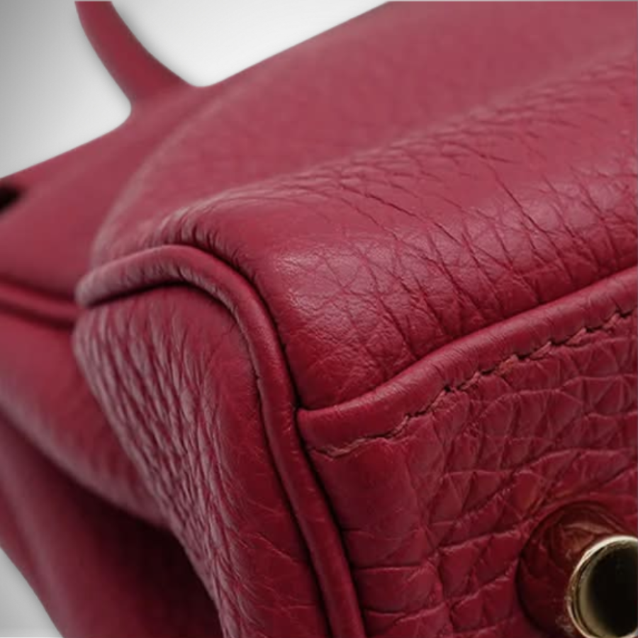 Hermès Shoulder Kelly 42 in Rubis Taurillon Clemence Leather Gold Hardware Square O stamp (2011) thumbnail