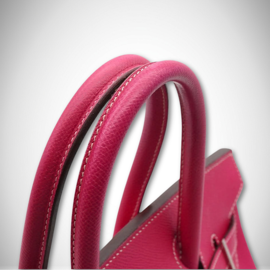 Hermès Candy Birkin 30 Rose Tyrien / Rubis Epsom Palladium Hardware Square O (2011) thumbnail