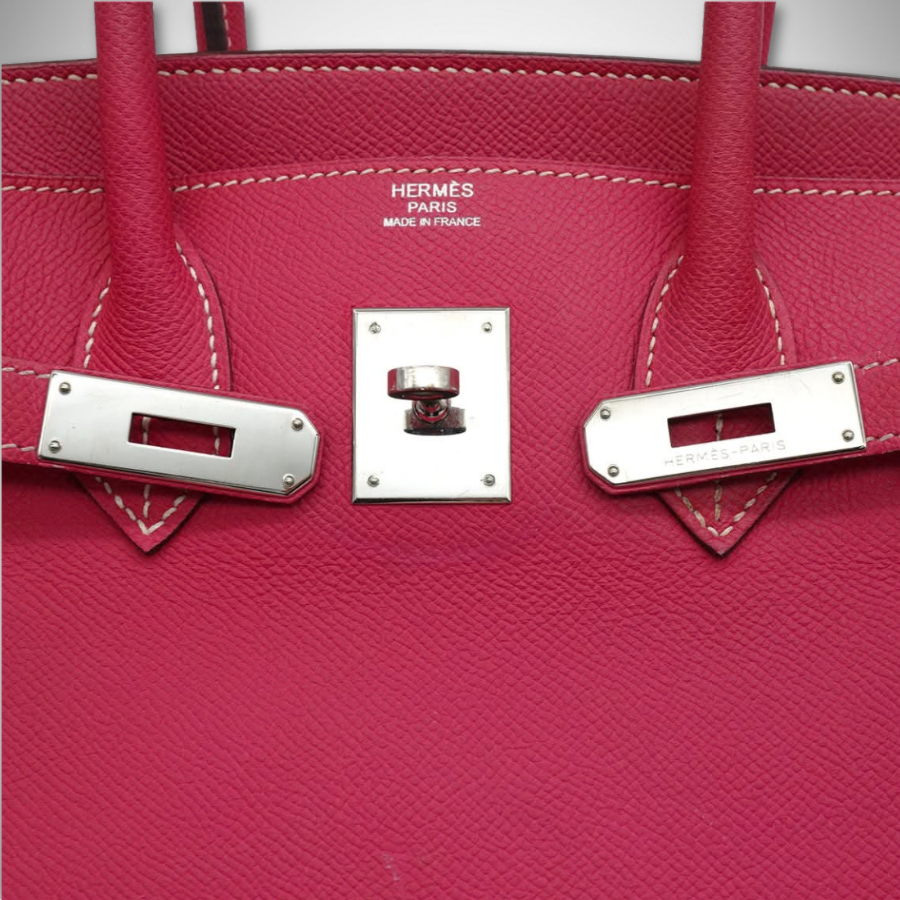 Hermès Candy Birkin 30 Rose Tyrien / Rubis Epsom Palladium Hardware Square O (2011) thumbnail