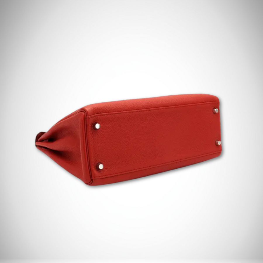 Hermès Kelly 32 Retourne Rouge Garance Togo Palladium Hardware Square Q (2013) thumbnail