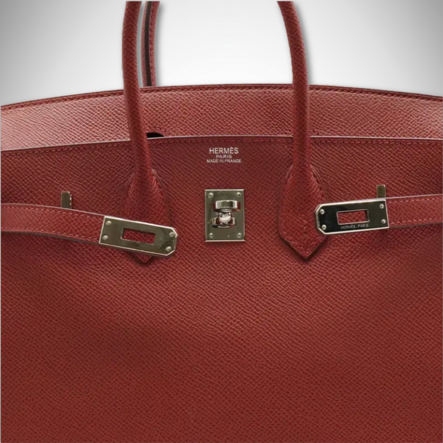 Hermès Birkin 25 Sienne Veau Epsom Palladium Hardware Square M (2009) thumbnail