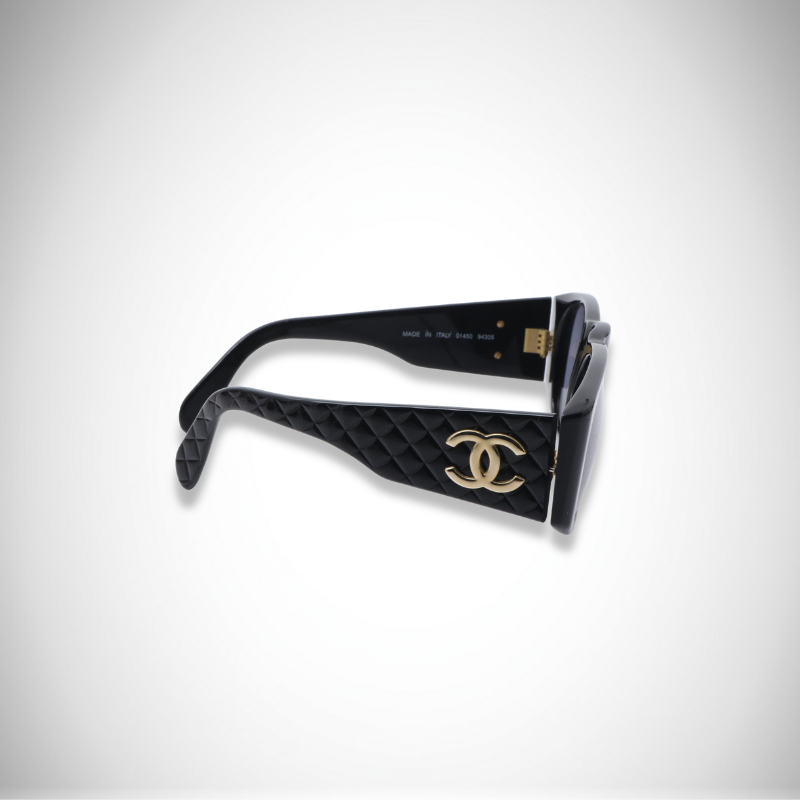 Chanel Vintage 01450 94305 Coco Mark Matelassé Prescription Sunglasses alternate view