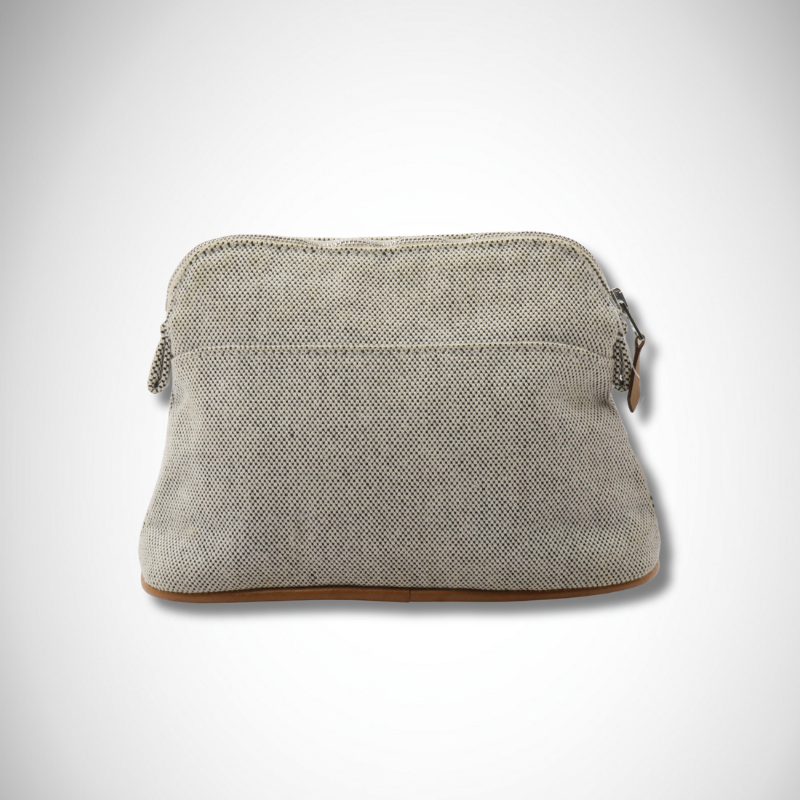 Hermès Bolide Pouch in Gray and Brown alternate view