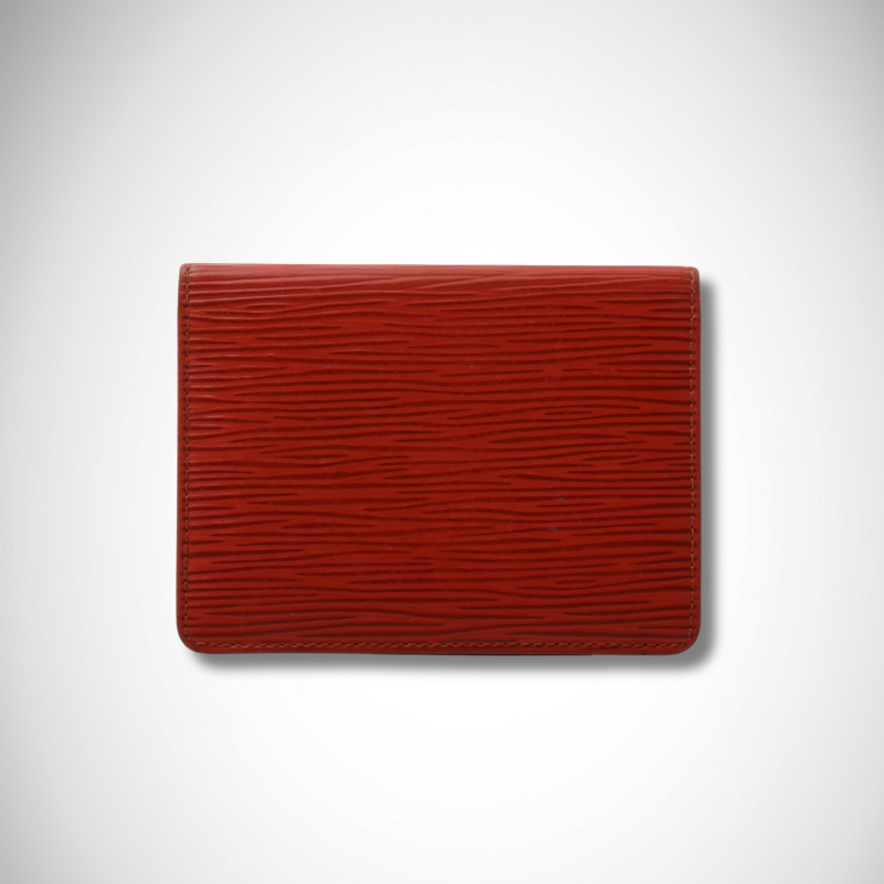 Louis Vuitton Porte 2 Cartes Vertical Pass Case in Red Epi Leather alternate view