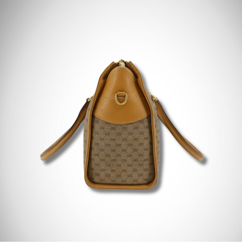 Vintage Gucci Micro GG Canvas Top Handle Tote Bag thumbnail