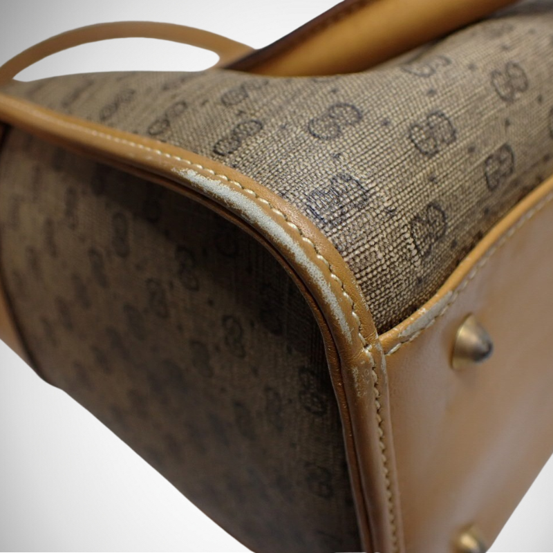 Vintage Gucci Micro GG Canvas Top Handle Tote Bag thumbnail