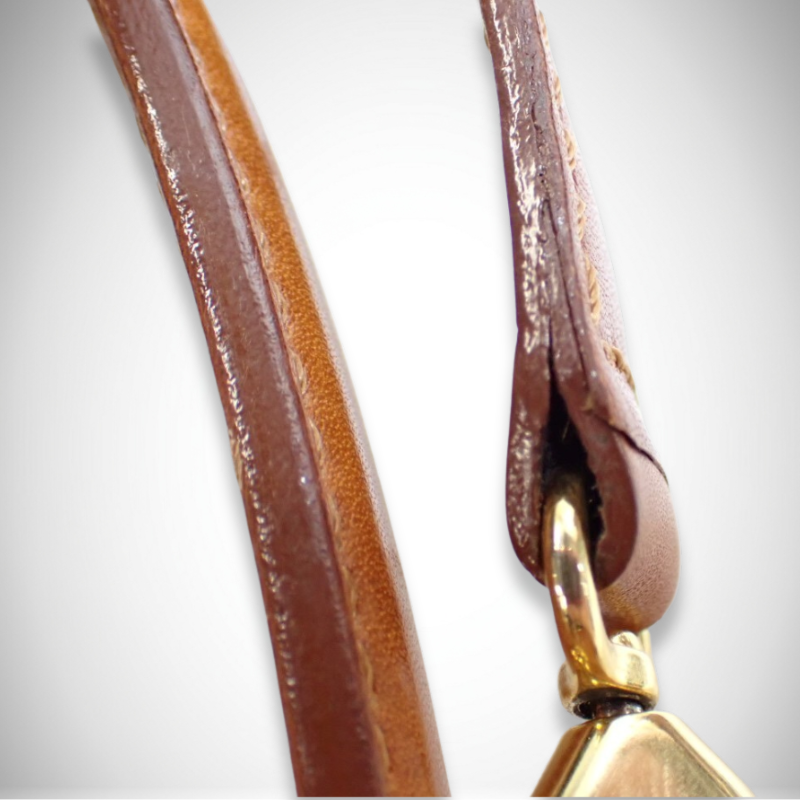 Celine Vintage Box Leather Ring Clasp Top Handle Bag thumbnail