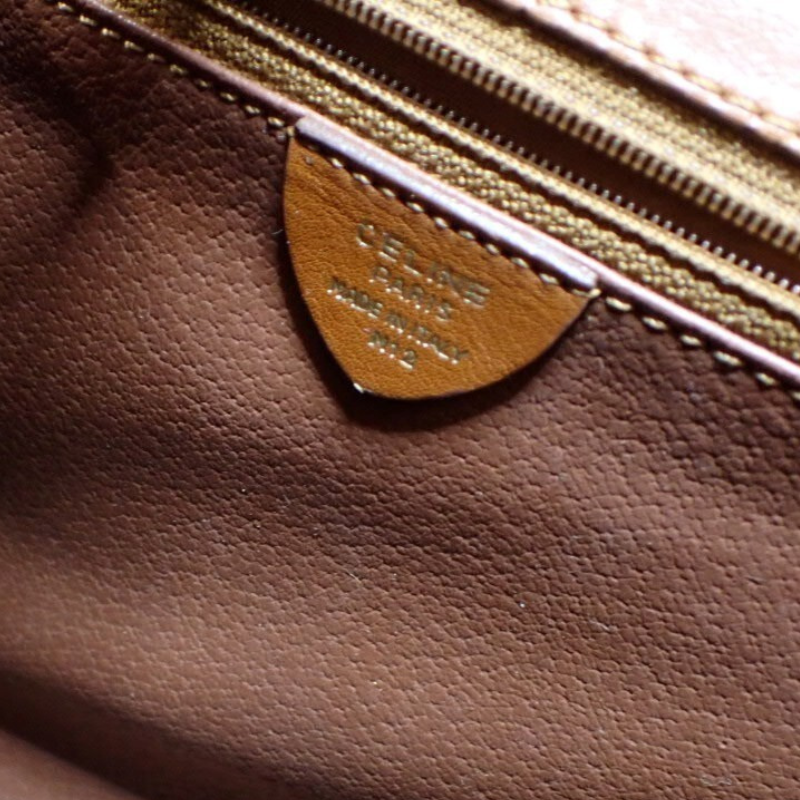 Celine Vintage Box Leather Ring Clasp Top Handle Bag thumbnail