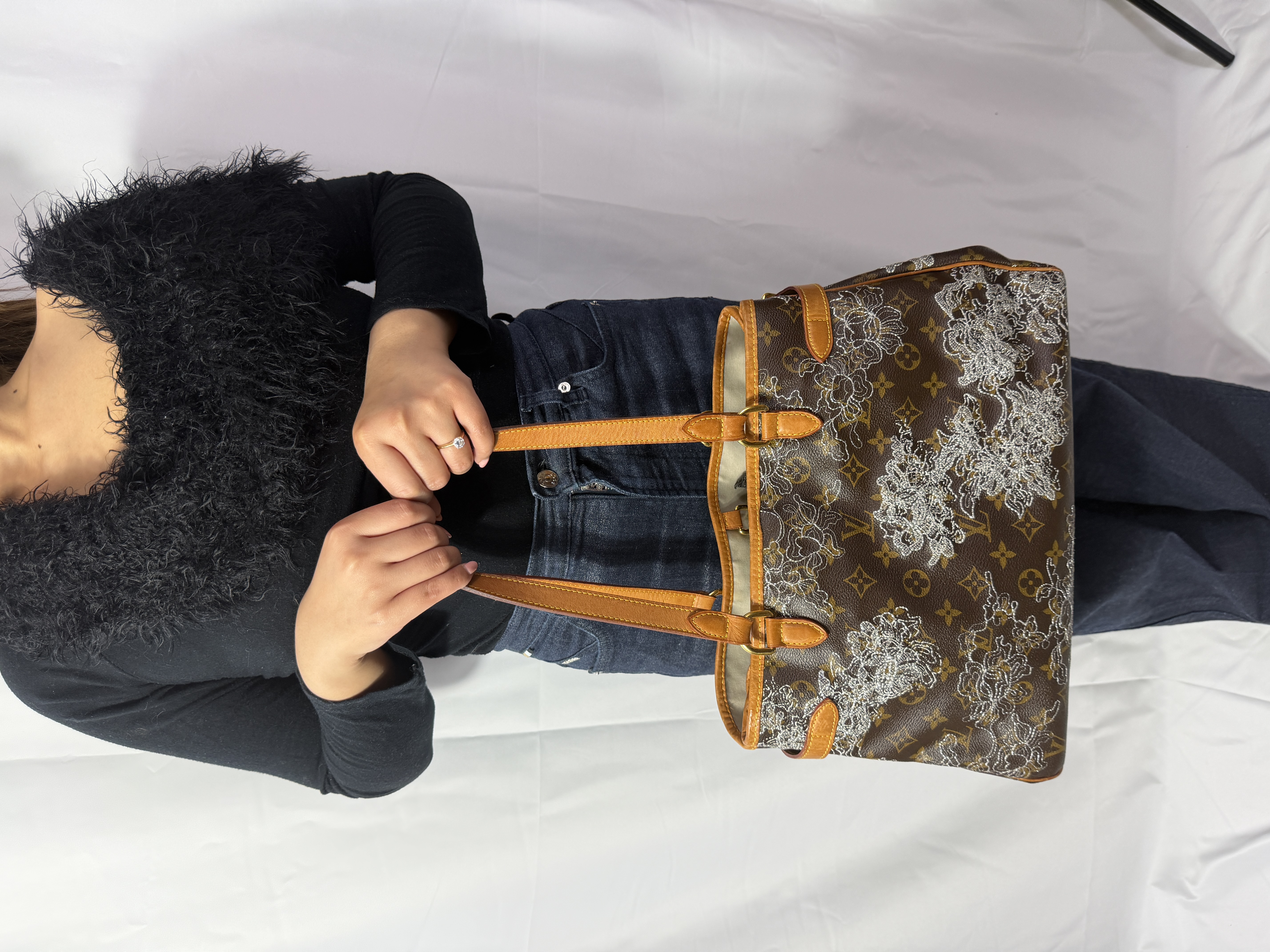 Louis Vuitton Monogram Dentelle Batignolles Horizontal M95399 CA0097 Brown thumbnail