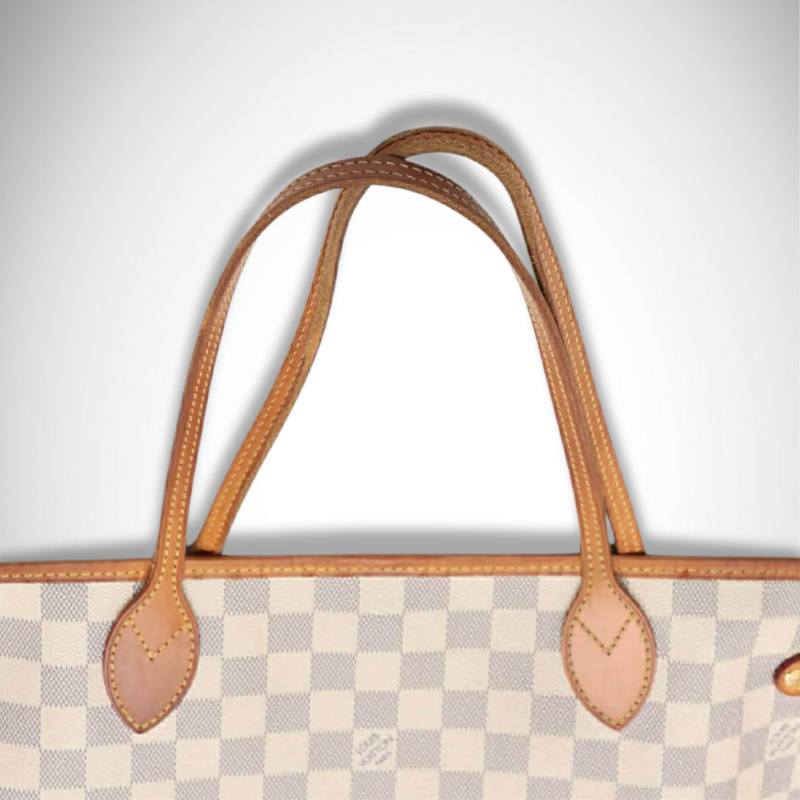 Louis Vuitton Archival Damier Azur Neverfull MM N51107 SA2171 White alternate view
