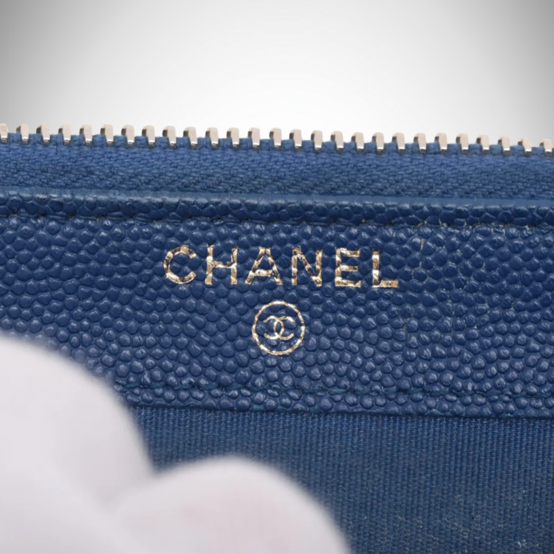 Chanel Caviar Quilted Small Clutch in Light Blue thumbnail