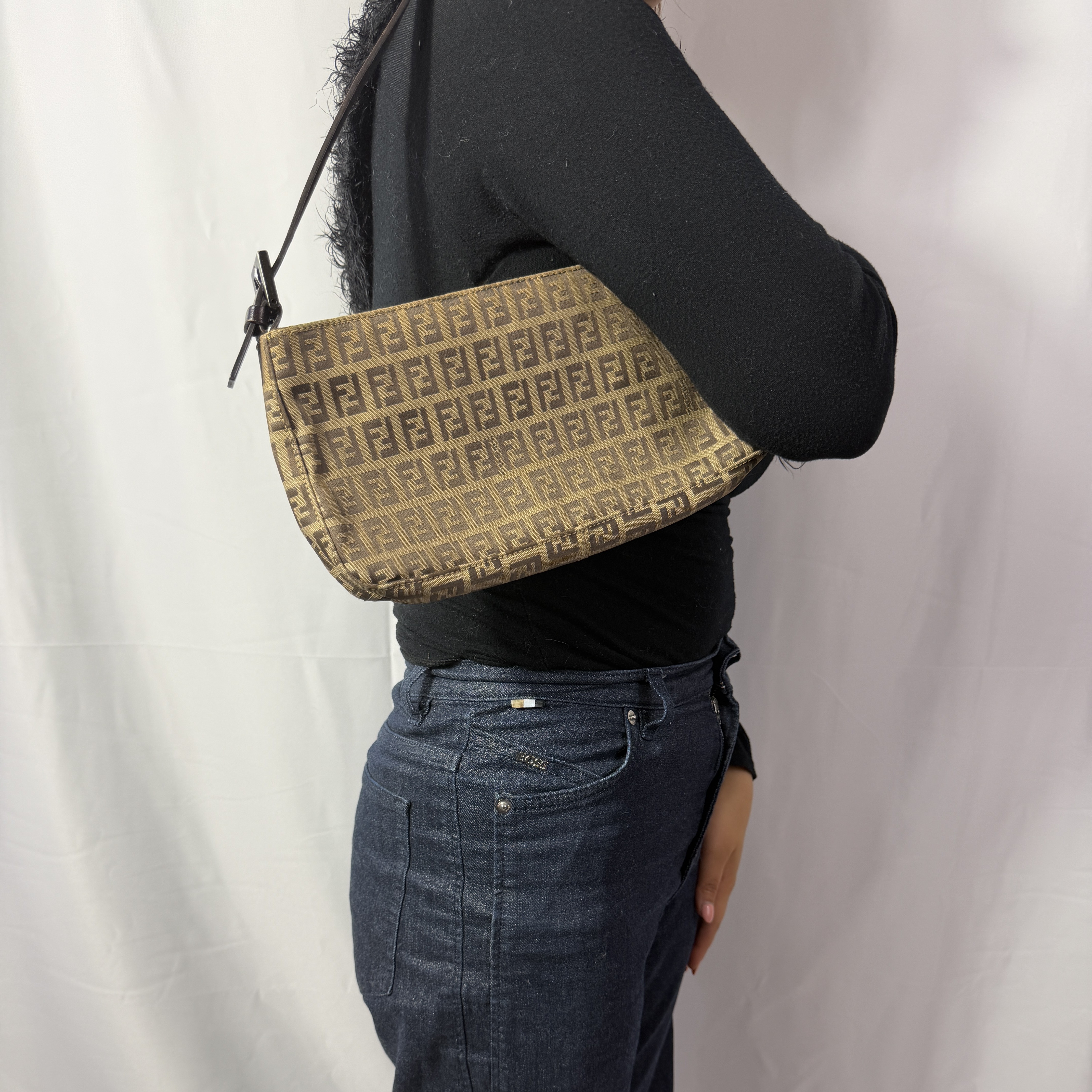 Fendi Zucchino Shoulder Bag thumbnail