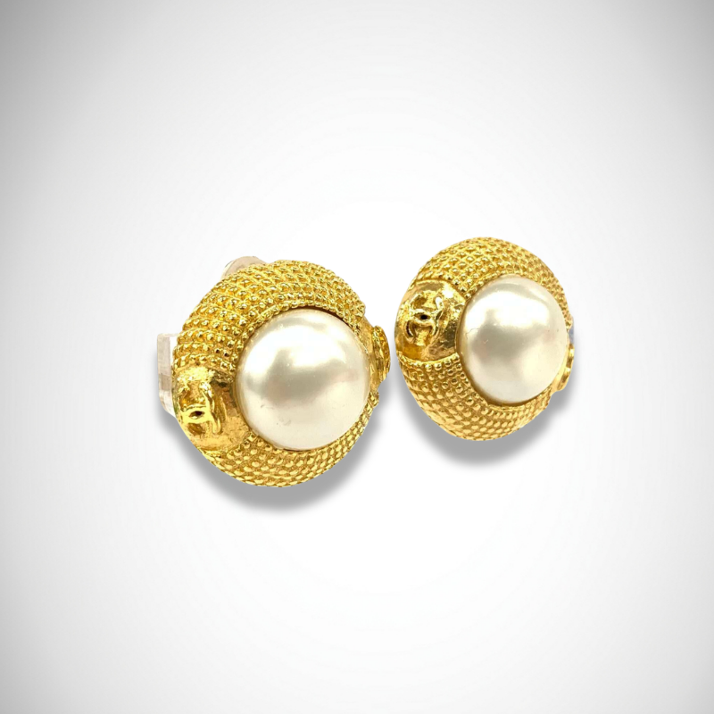 Chanel Archival Faux Pearl Earrings alternate view
