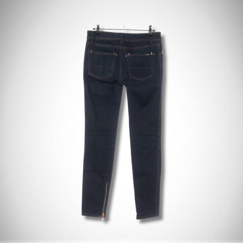Tom Ford Navy Blue Cotton & Polyester Denim Pants 26 alternate view