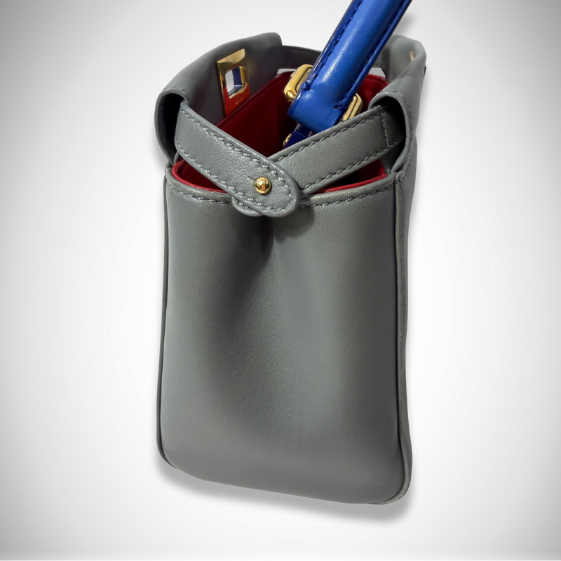 Fendi Peekaboo Mini 3-Colors Leather Top Handle Bag with Detachable Shoulder Strap thumbnail