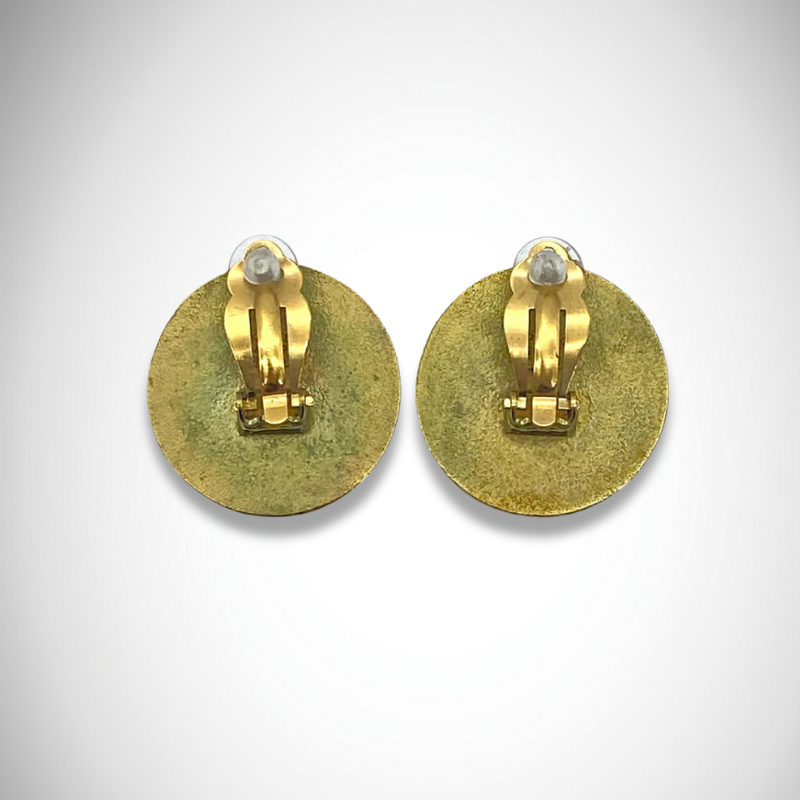 Chanel Vintage Coco Mark Round Earrings alternate view