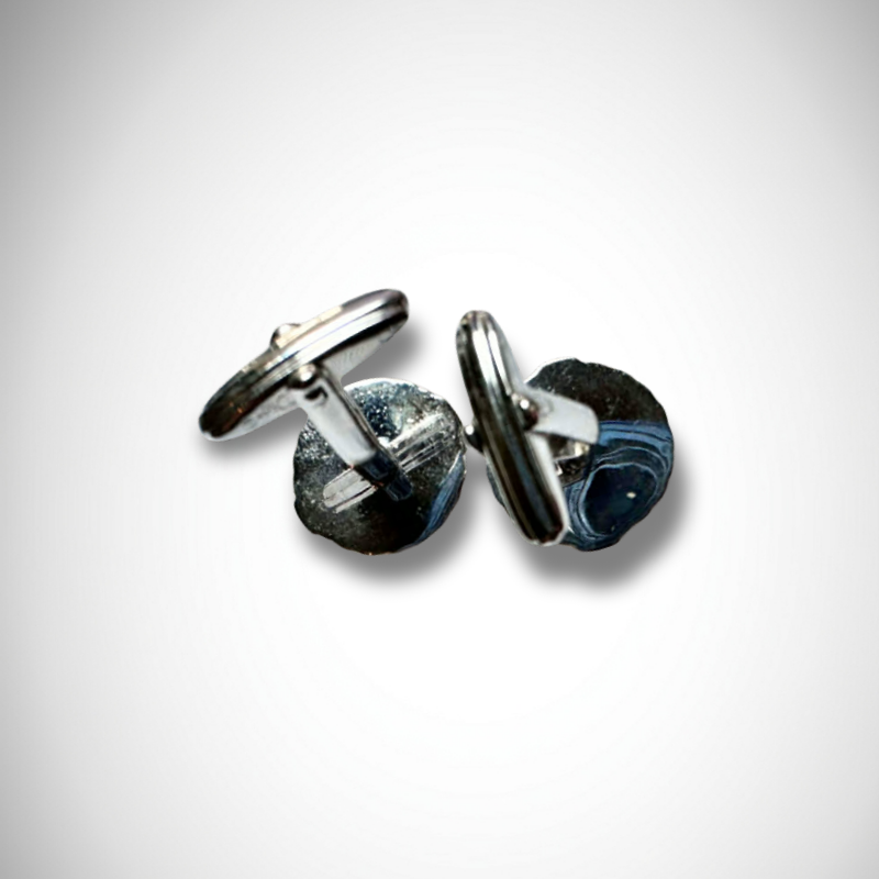 Christian Dior Vintage Silver-Tone Rope Border CD Logo Cufflinks alternate view