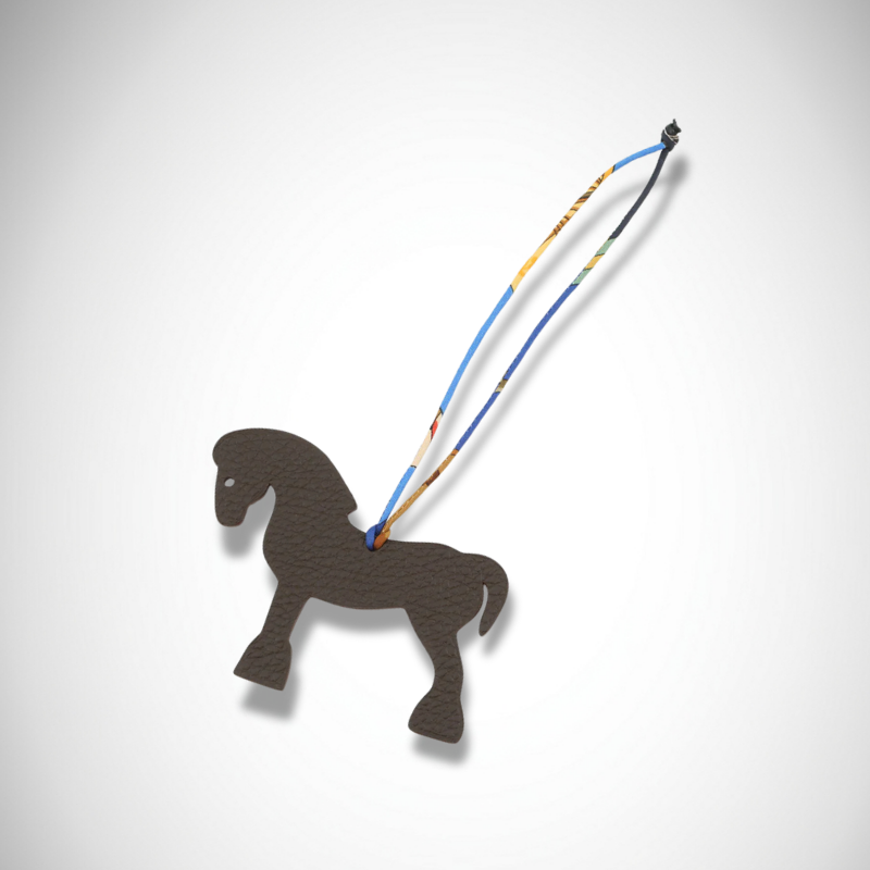 Hermès Petit H Hermine Cacao / Cuivre Trillo Bag Charm