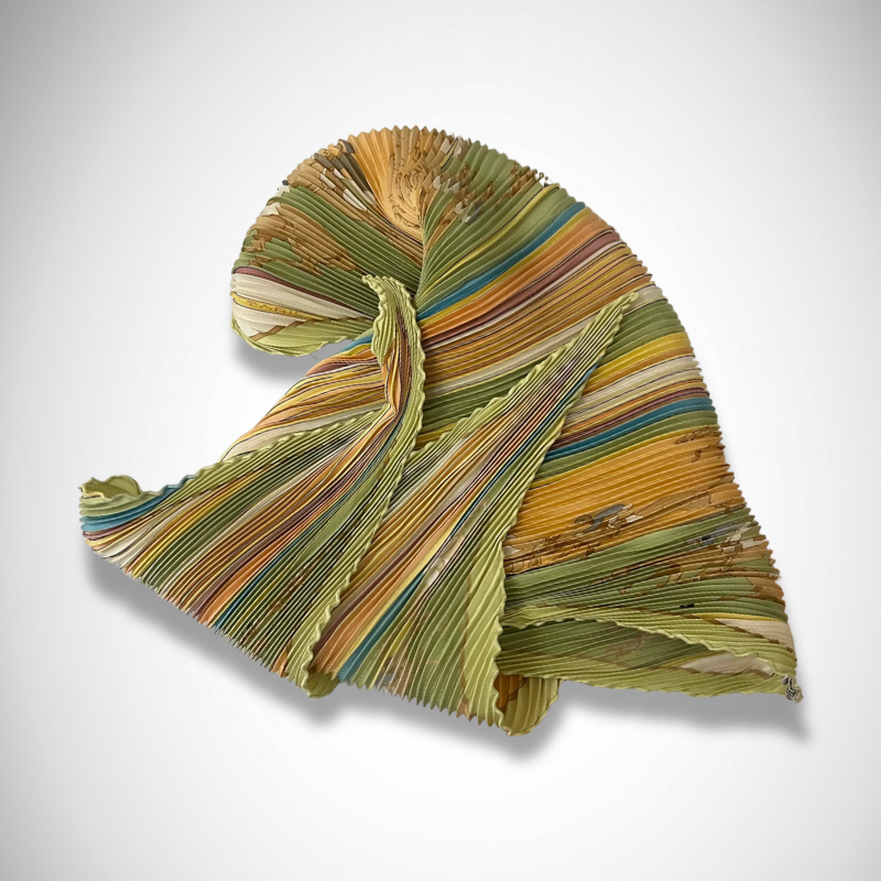 Hermès Carré Plissé "La Promenade de Longchamps" Silk Scarf