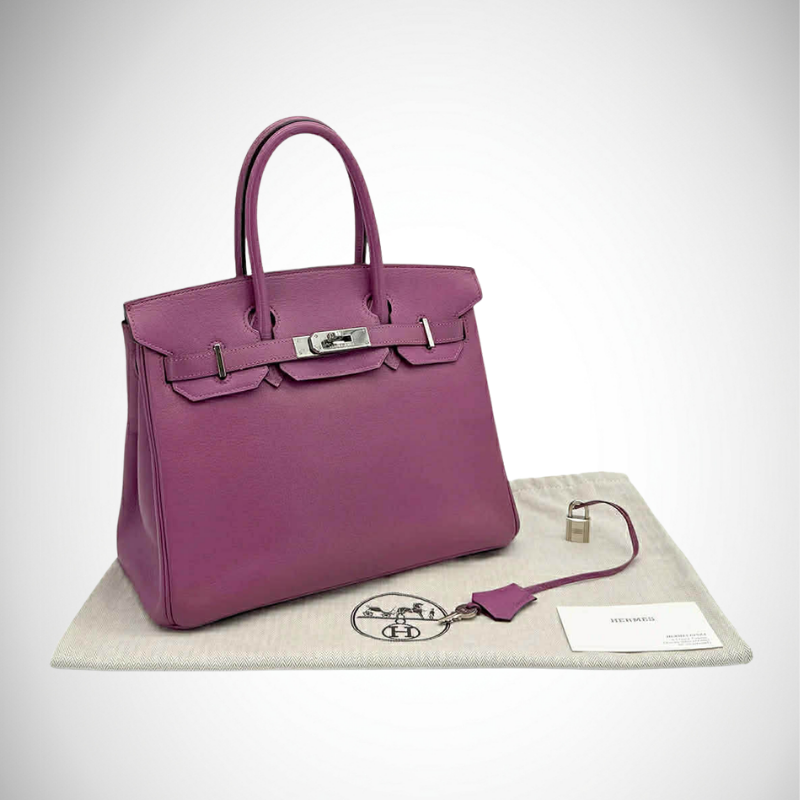 Hermès Birkin 30 Chèvre Mysore Leather with Palladium Hardware