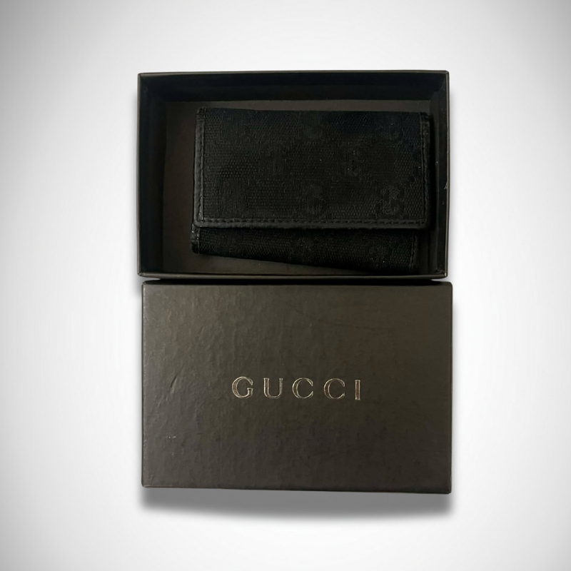 Gucci Vintage GG Canvas 6-Ring Key Case