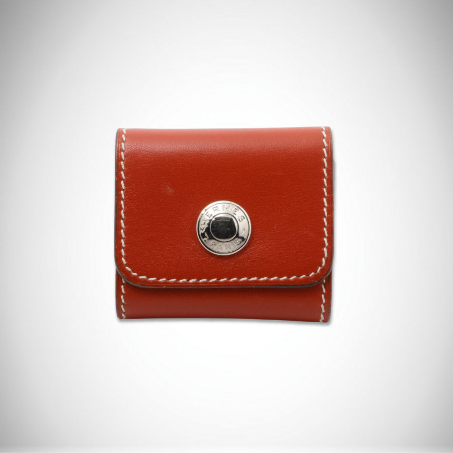 Hermès Rare Alasif (Arajif) Mini Post-it Case in Vermillion Red