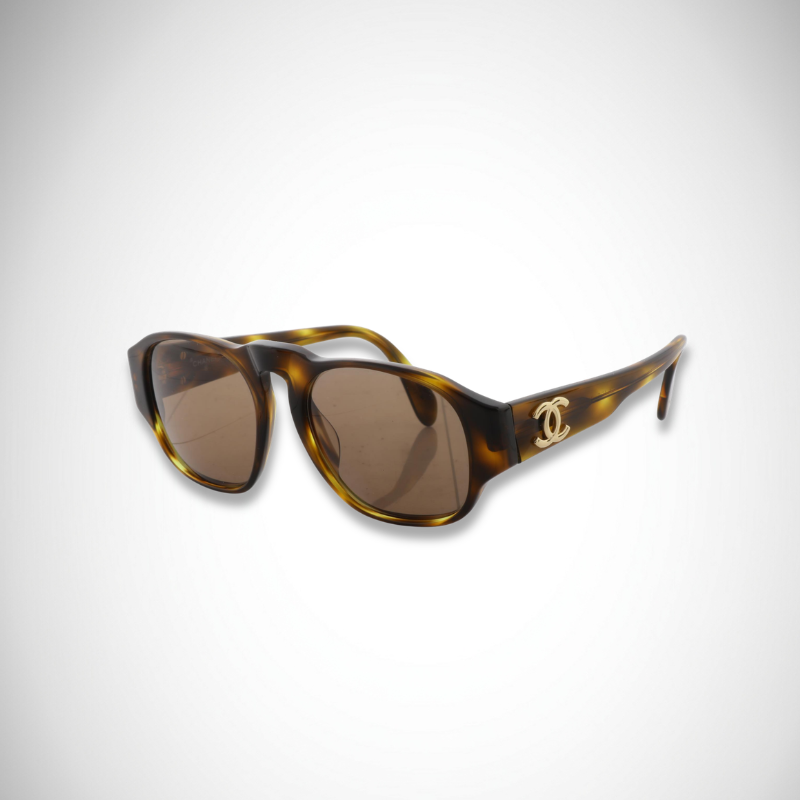 Chanel Vintage 01452 91235 Tortoise Brown Sunglasses