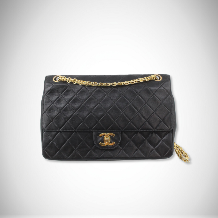 Chanel Rare Vintage Classic Medium Double Flap Bag (All-Chain Strap)