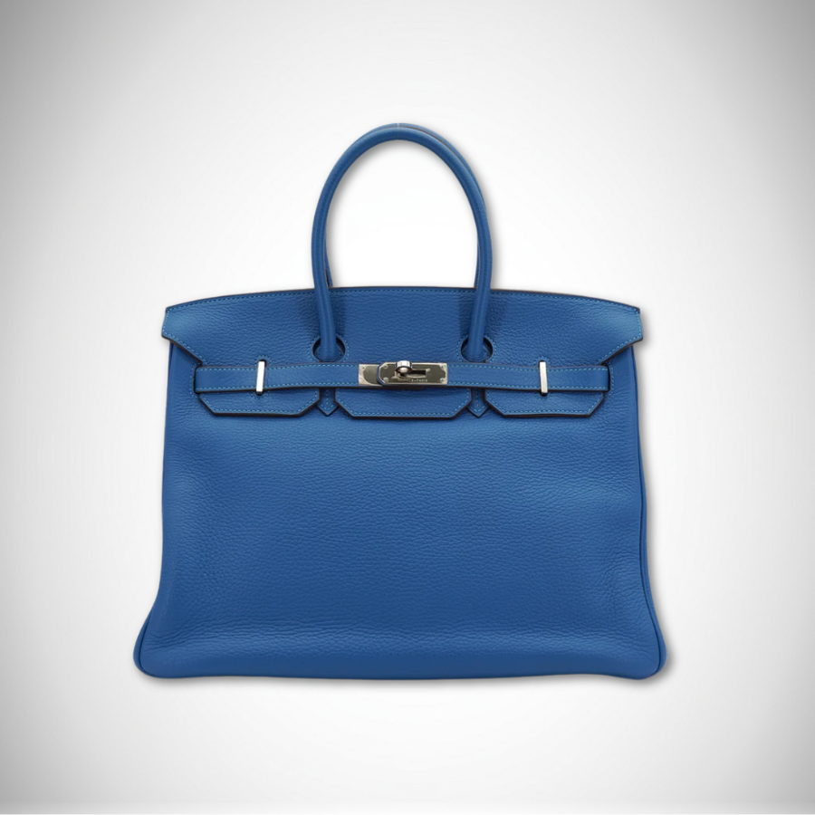 Hermès Birkin 35 Mykonos Taurillon Clemence Palladium Hardware ☐O Stamp (2011)