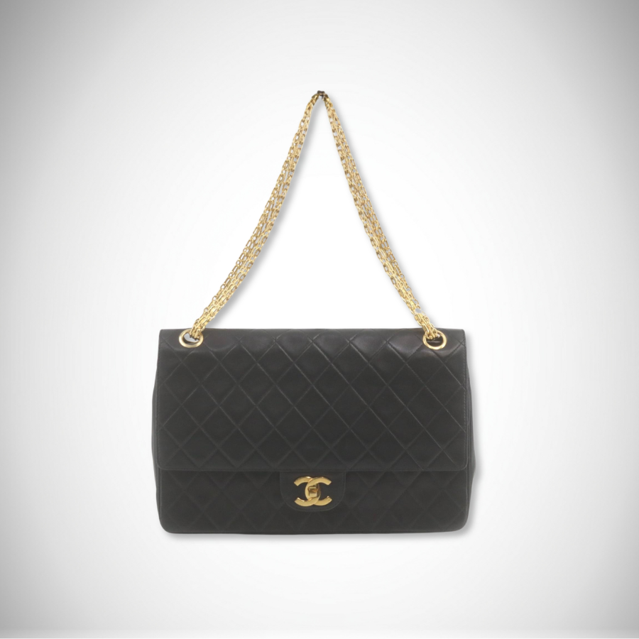 Chanel Rare Vintage Classic Medium Double Flap Bag (Bijoux All-Chain Strap)